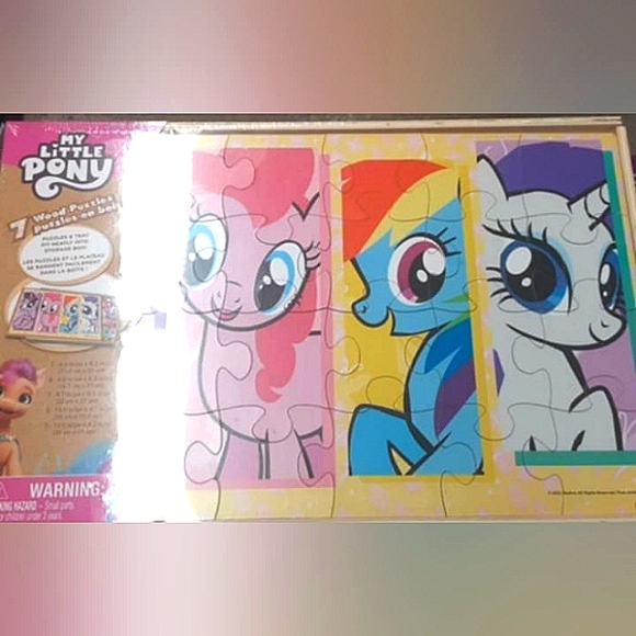 New My Little Pony Colorful 7 Pack Wood Puzzle Set - Picture 1 of 2